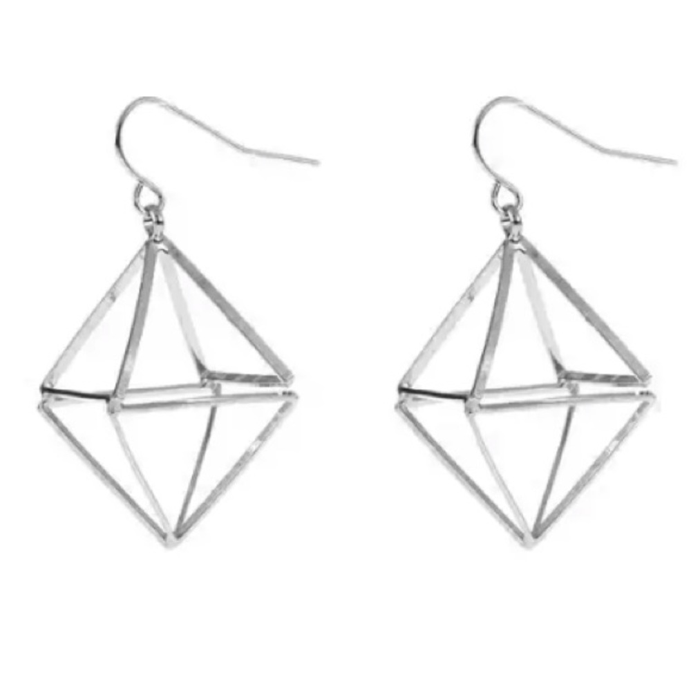NEW!💙💎DOUBLE TETRAHEDRON!!! AWESOME!💎💙SILVERY! - Picture 3 of 8